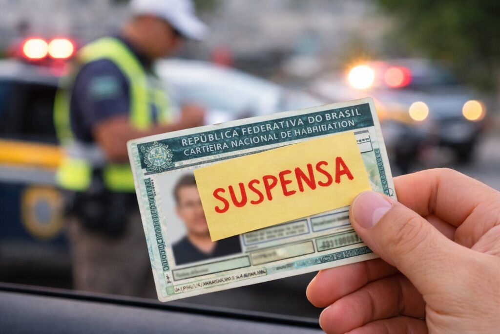 CNH suspensa o que fazer fiscalização de trânsito